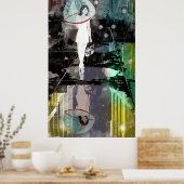 バブル雨 ポスター (キッチン)