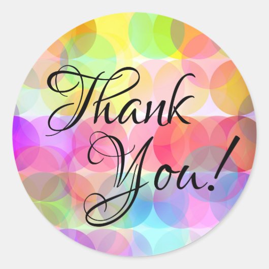 バブル – ありがとうスタンプ ラウンドシール (正面)