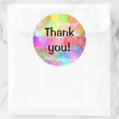 バブル – ありがとうステッカー ラウンドシール (バッグ)