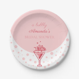 バブル イン ピンク: プレティ エレガンス ファン ブライズ シャワー ペーパープレート