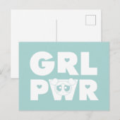 バブル：ガールパワー インビテーションポストカード (正面/裏面)