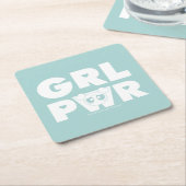 バブル：ガールパワー スクエアペーパーコースター (アングル)