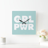 バブル：ガールパワー スクエア壁時計 (ホーム)