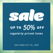 バブル クラシック レトロ リテール ブルー セール サイン ウィンドウサイン (シート3)