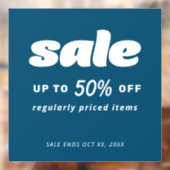 バブル クラシック レトロ リテール ブルー セール サイン ウィンドウサイン (シート2)