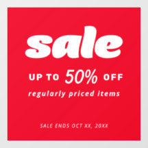 バブル クラシック レトロ リテール 赤いセール サイン