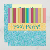 バブル&ストライプ招待状 招待状 (正面/裏面)