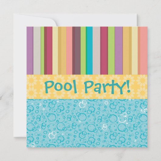 バブル&ストライプ招待状 招待状 (正面)