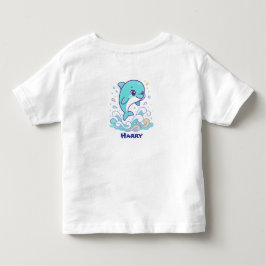 バブル スプラッシュ ドルフィン かわいい 海の生き物 カスタム トドラーTシャツ