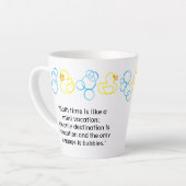 バブル&ダックスバスタイムパーソナライズされたラテマグカップ カフェラテマグ (左アングル)