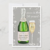 バブル トースト | 記念年数 アニバーサリー パーティー 招待状 (正面)