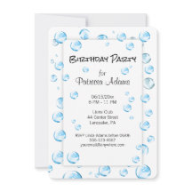 バブル バースデー パーティー 楽しい招待状