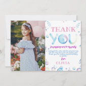 バブル バースデー フォト ありがとう カード サマー パーティー (正面)