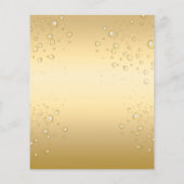 バブル ブランチ ブライダル シャワー ゴールド予算招待状 チラシ (裏面)