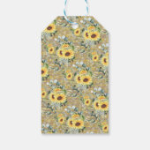 バブル&ブリュースブライダルシャワーひまわり緑 ギフトタグ (裏面)
