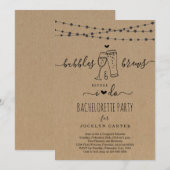 バブル＆ブリューズ独身パーティーのご招待 招待状 (正面/裏面)