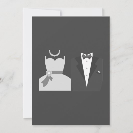 バブル&ブローズカップルズウェディングシャワー招待状 招待状 (裏面)