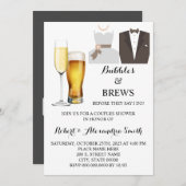 バブル&ブローズカップルズウェディングシャワー招待状 招待状 (正面/裏面)