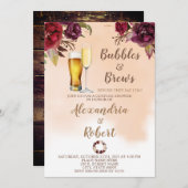 バブル&ブローズカップルズウェディングシャワー 招待状 (正面/裏面)
