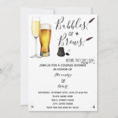 バブル&ブローズカップルズウェディングシャワー 招待状 (正面)