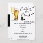 バブル&ブローズカップルズウェディングシャワー 招待状 (正面/裏面)