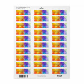 バブル – 差出人住所ラベル ラベル (フルシート)