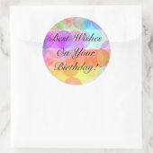 バブル – 最高のお使いの誕生日ステッカーのウィッシュ ラウンドシール (バッグ)