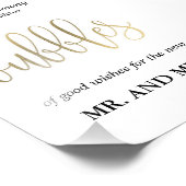 バブルsendoffサインあなたのサイズのフェイク金ゴールドを選択 フォトプリント (角)