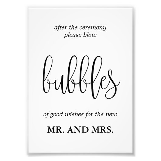 バブルsendoffサインあなたのサイズを選択 フォトプリント            (正面)