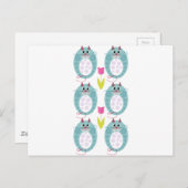 「バブーシュカット」と呼ばれるかわいい猫のぬいぐるみデザイン ポストカード (正面/裏面)