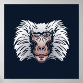 バブーンアフリカプリント |バブーンアニマルプリント ポスター (正面)