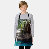 バブーンインパラダイスキッズフルプリント エプロン (着用した状態)