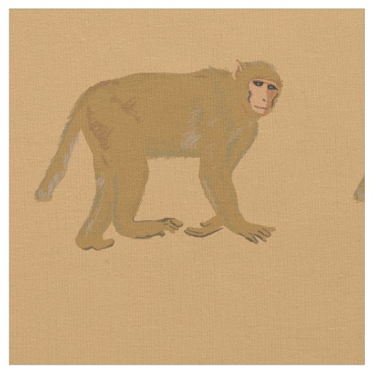 バブーンモンキーアート ファブリック (クローズアップ)