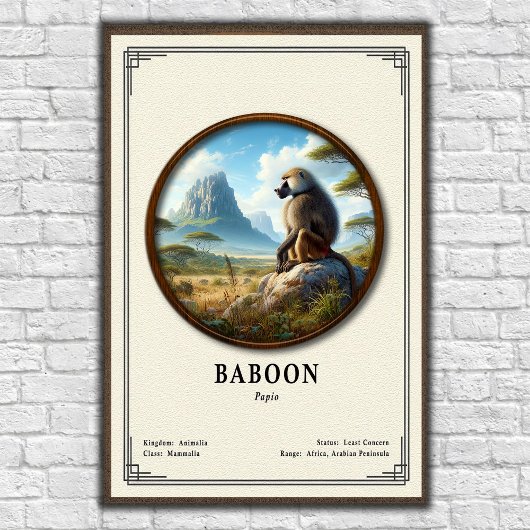 バブーン動物学シリーズ ポスター