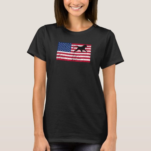 バブーン愛国的アメリカ国旗 Tシャツ (正面)