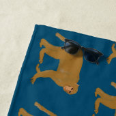 バブーン・モンキー・アート ビーチタオル (インサイチュ)