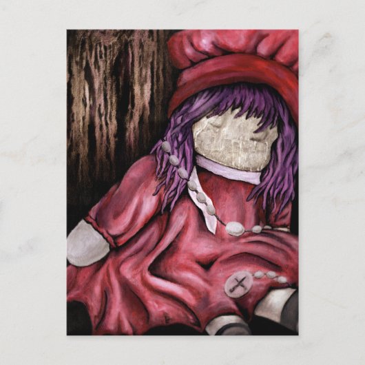 バブ化されたベビー人形。 ポストカード (正面)