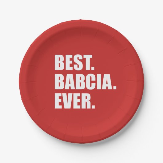 バブ最高のア・エバー・ポーランド祖母 ペーパープレート (正面)