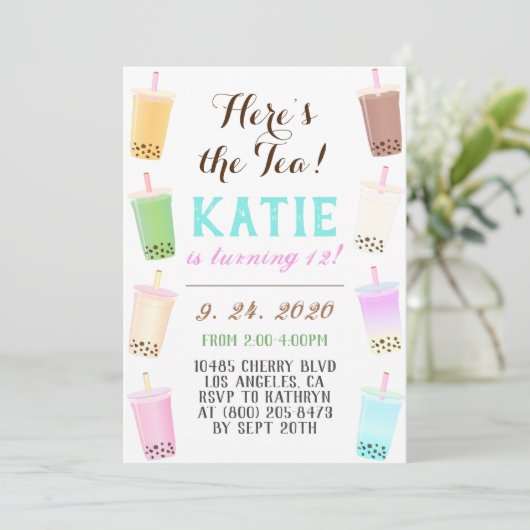 バブ茶の誕生日 招待状 (スタンド正面)