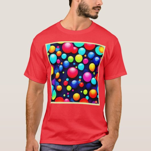 バブ鮮やかルポップ・アートのアート Tシャツ (正面)