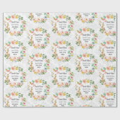 バプティスアドネーム&デイトクロスドーヴフローラリース ラッピングペーパー (フラット)