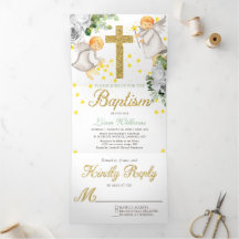 バプティスアンジェル男女兼用ストリフォールド招待状