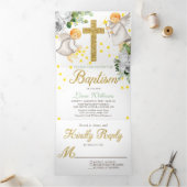 バプティスアンジェル男女兼用ストリフォールド招待状 三つ折り招待状 (内部)