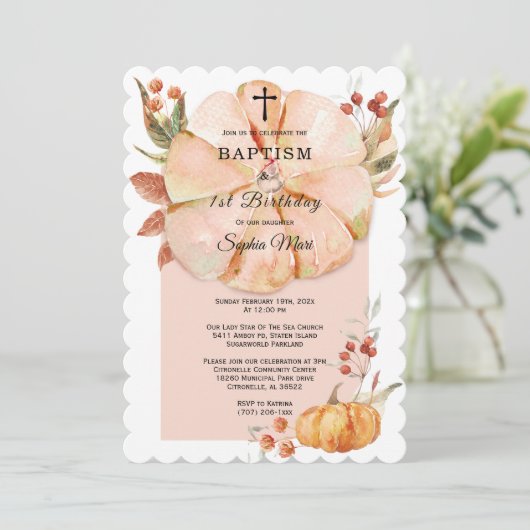 バプティスアンドファースト誕生日カボッキンガール 招待状 (スタンド正面)