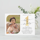 バプティスアンドファースト誕生日フォト招待状 招待状 (スタンド正面)