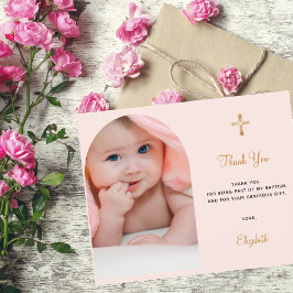 バプティスアーチフォト赤面バラサンキューカード