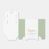 バプティスウォーターカラーグリーンリース金ゴールドクロスカスタム フェイバーボックス (折り畳みなし)