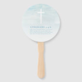 バプティスウォーターカラーパステルブルーハンドファン ハンドファン (裏面)