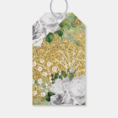 バプティスエンジェル金ゴールド男女兼用グリッター ギフトタグ (裏面)