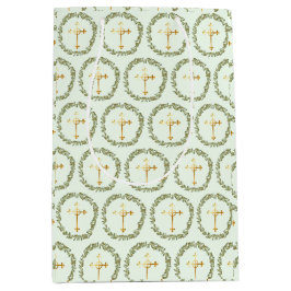 バプティスオリーブリース&ゴールデンクロス ミディアムペーパーバッグ